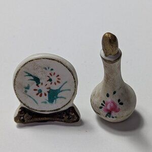 Vintage Set of Japan Porcelain Dollhouse Miniature Accessories Decor
